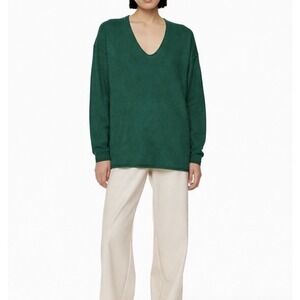 Aritzia The Group Babaton Cashmere Sweater Size Small Green Relaxed Fit